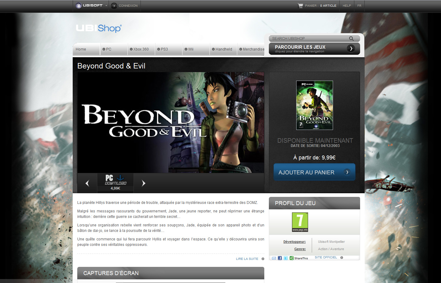 Beyond Good & Evil gratuit sur l'Ubishop