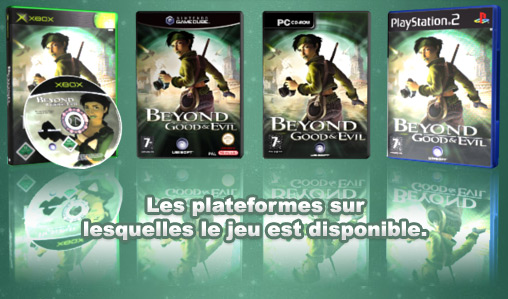 Les diff&eacute;rentes plateformes sur lesquelles Beyond good and evil est disponible.