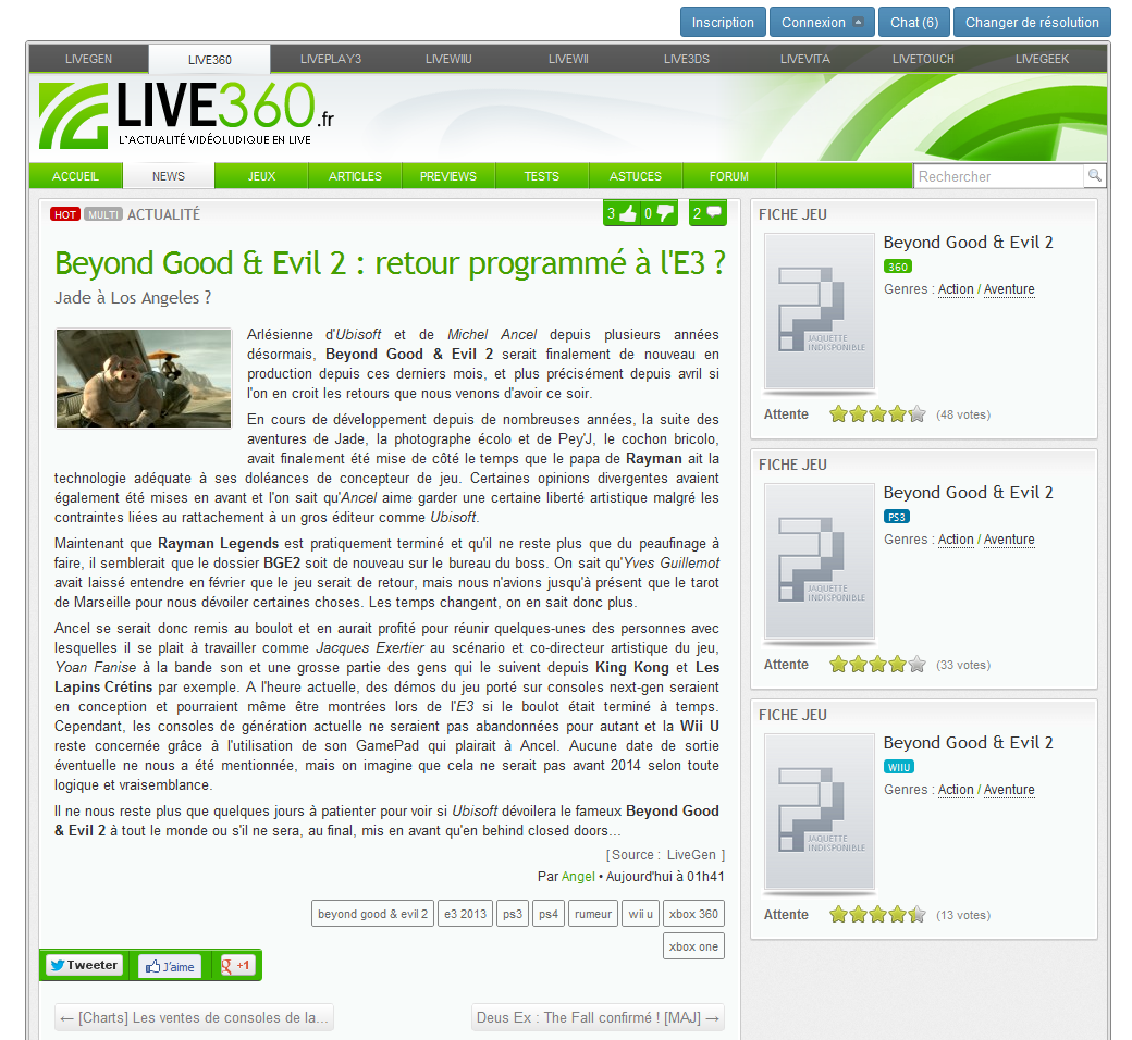 LiveGen.fr enfin des infos ?