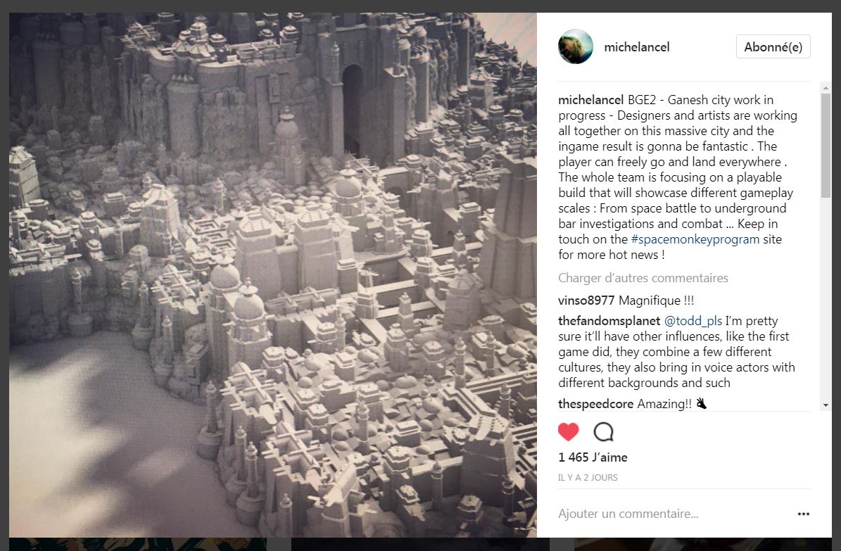 Michel Ancel publie une image de la conception d'une ville