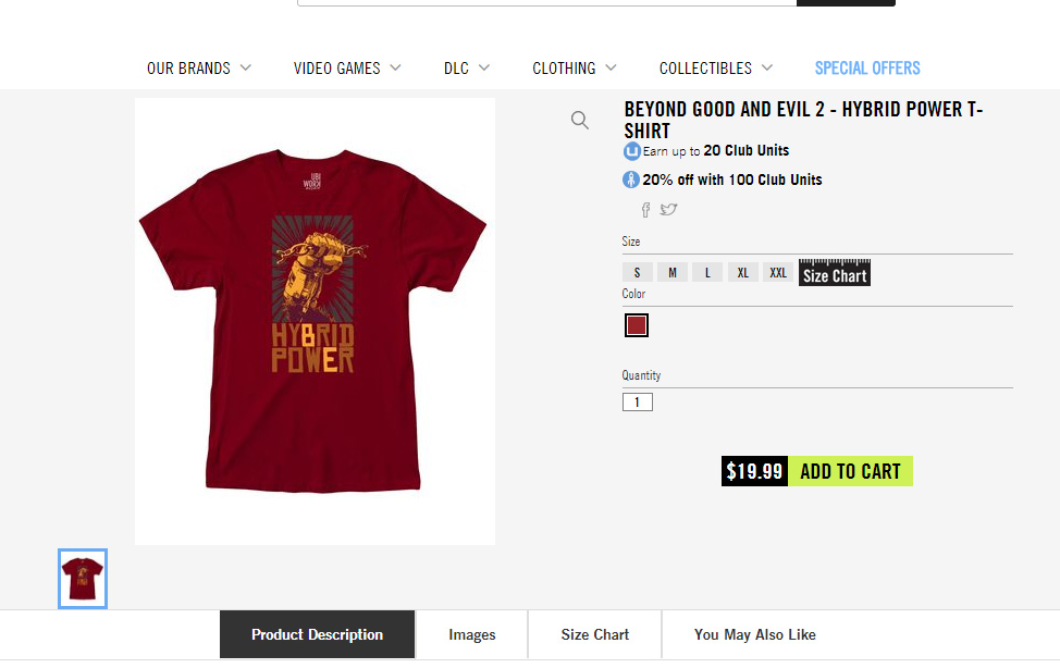 Un t-shirt Beyond Good &amp; Evil 2 &agrave; la vente !