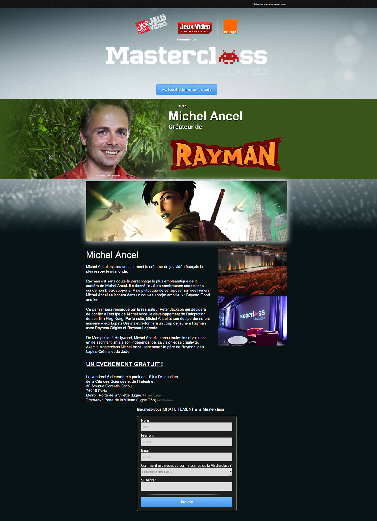 Michel Ancel à la MasterClass Jeux Video