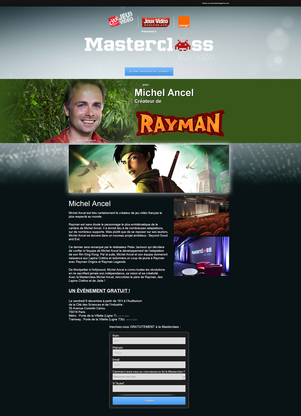 Michel Ancel à la MasterClass Jeux Video