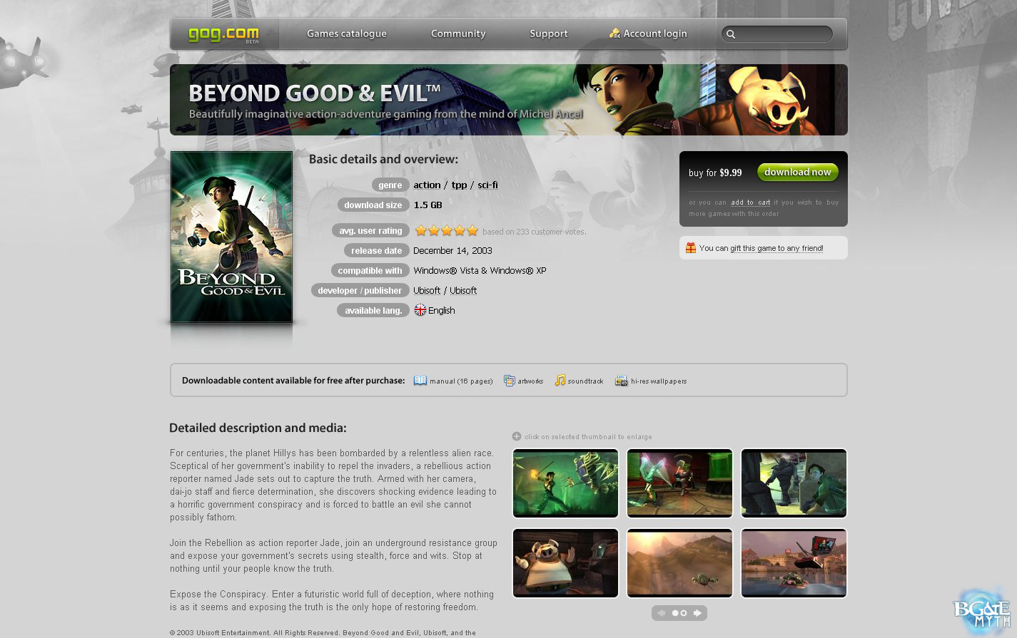 Beyond Good & Evil disponible sur Good Old Games